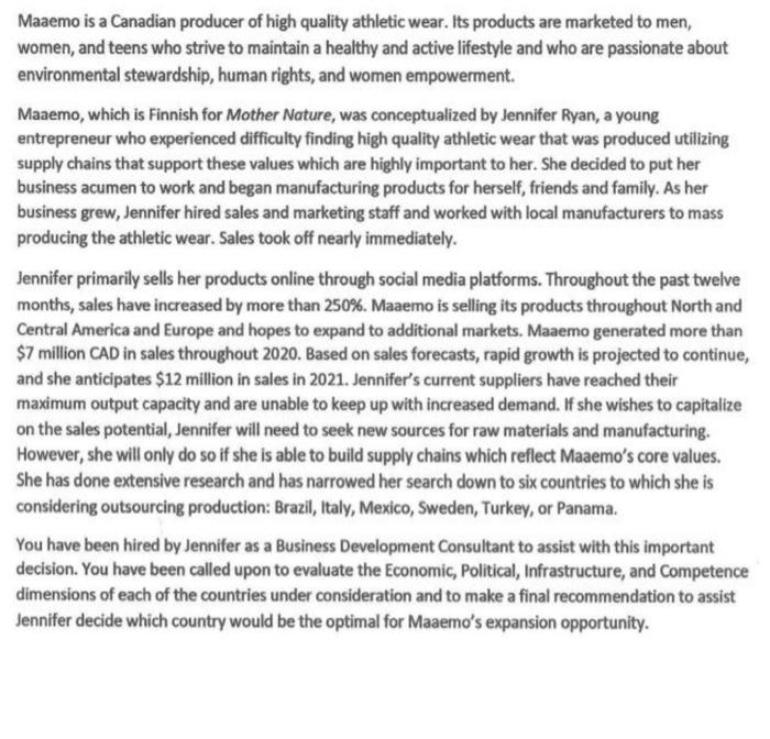 Maaemo is a Canadian producer of high quality