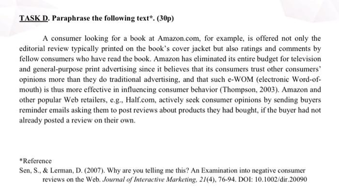 TASK A. (10p) 1. What is the difference between