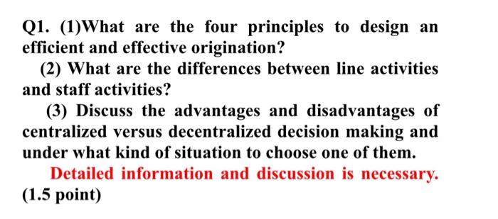 Q1. (1)What are the four principles to design an