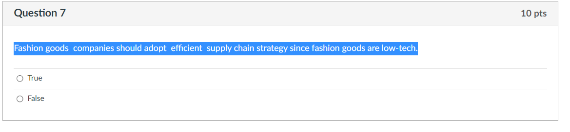 Fashion goods companies should adopt efficient