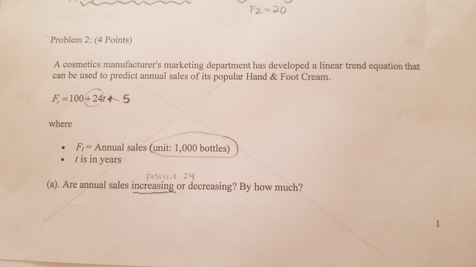 are the annual sales increasing or decreaseing