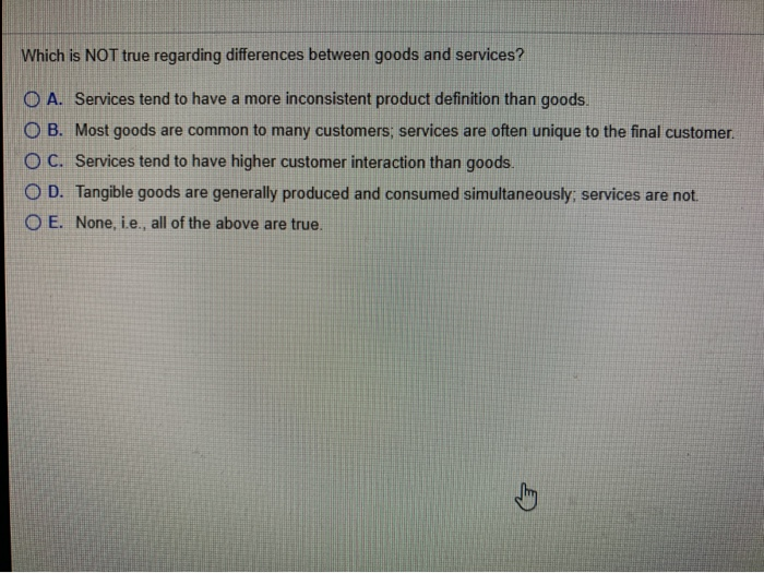 Which is NOT true regarding differences between