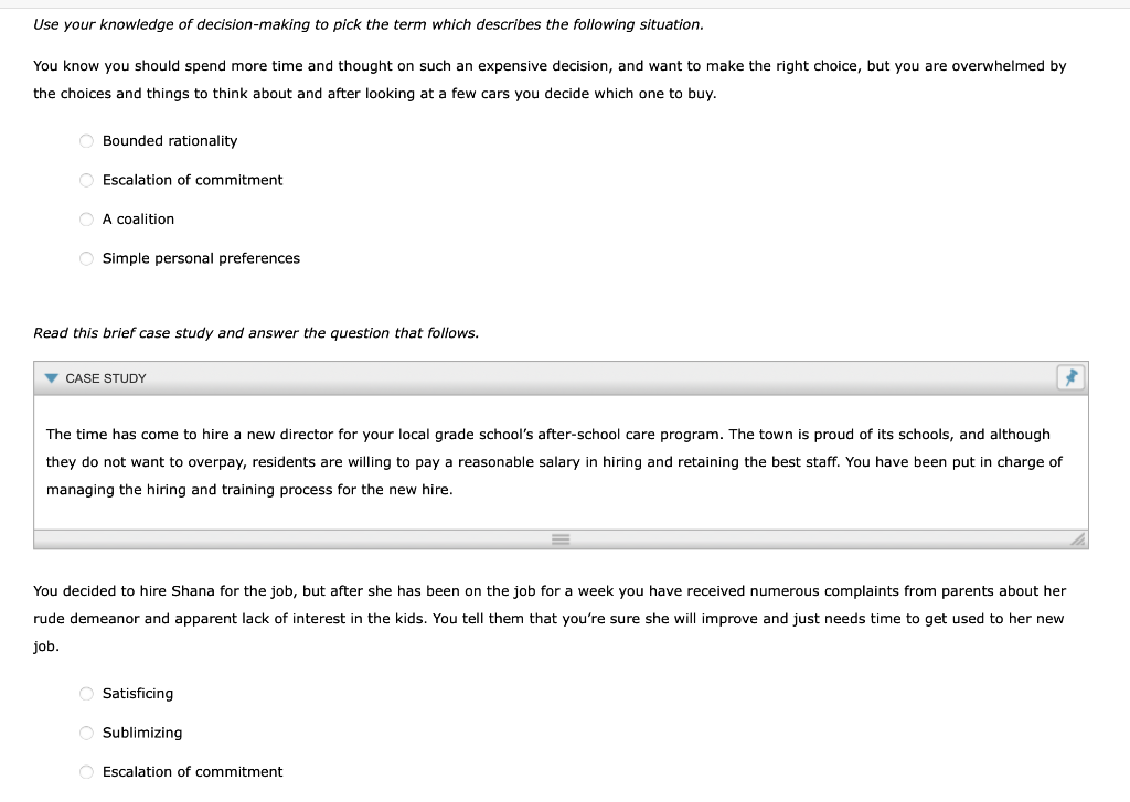 3. Behavioral aspects of decision-making