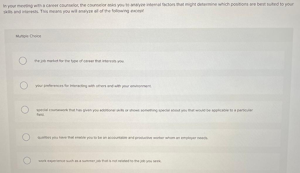 Planning Your Internship or Job Search Preparing