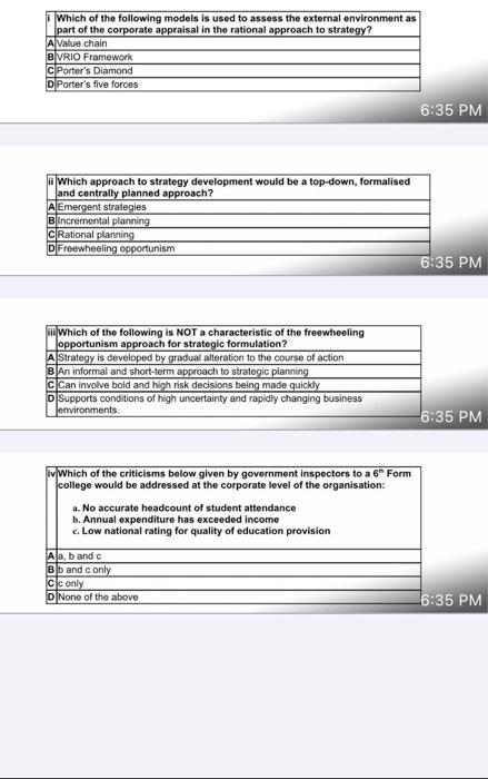 Which of the following models is used to assess