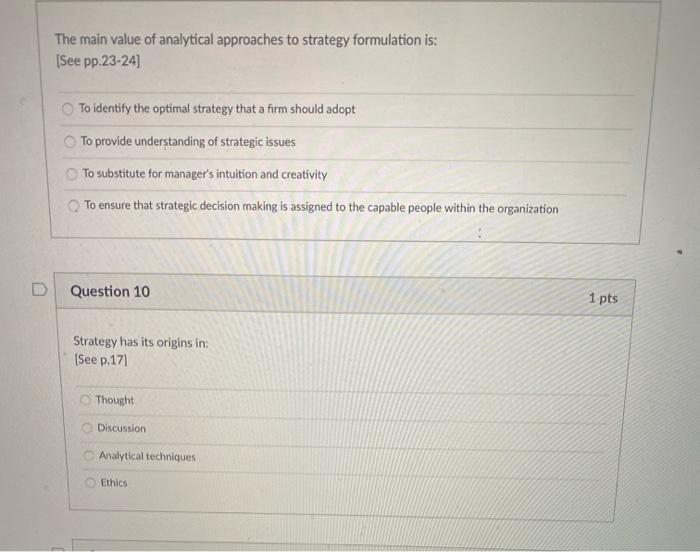 The main value of analytical approaches to