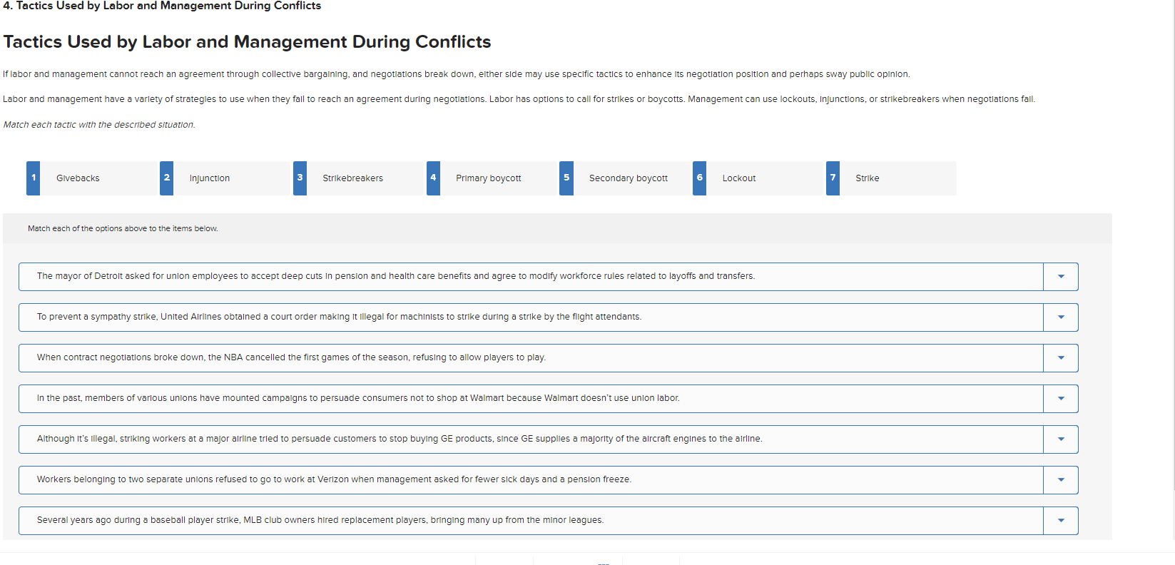 If labor and management cannot reach an agreement