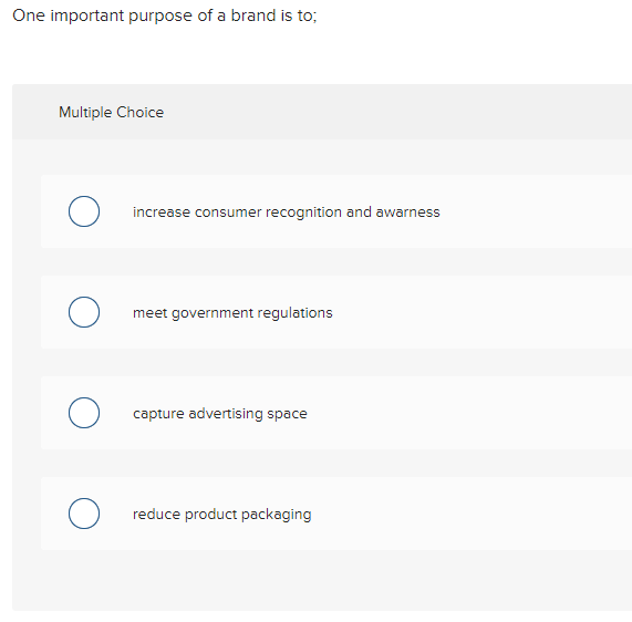 One important purpose of a brand is to; Multiple