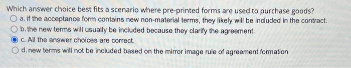 Which answer choice best fits a scenario where