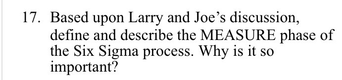 based on the book " the power of six sigma" 17.