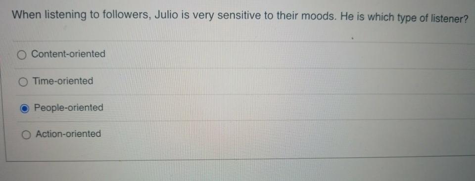 When listening to followers, Julio is very