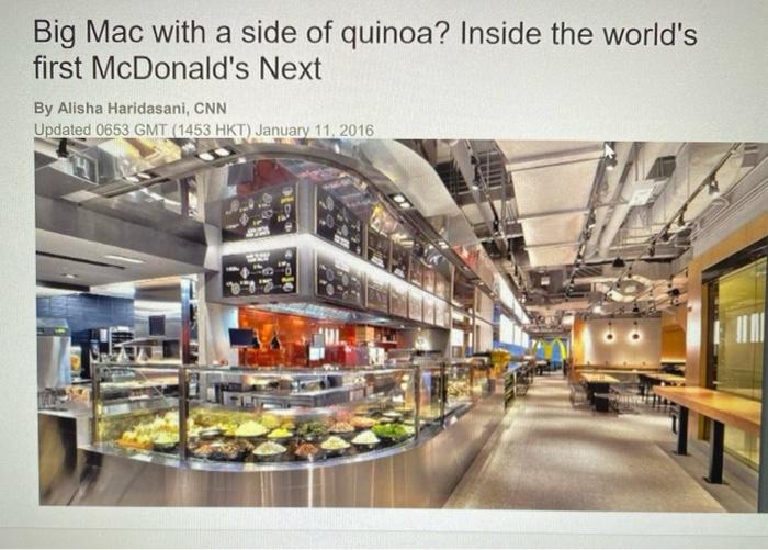 Big Mac with a side of quinoa? Inside the world's