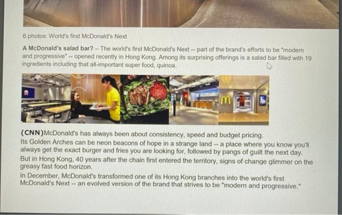 Big Mac with a side of quinoa? Inside the world's