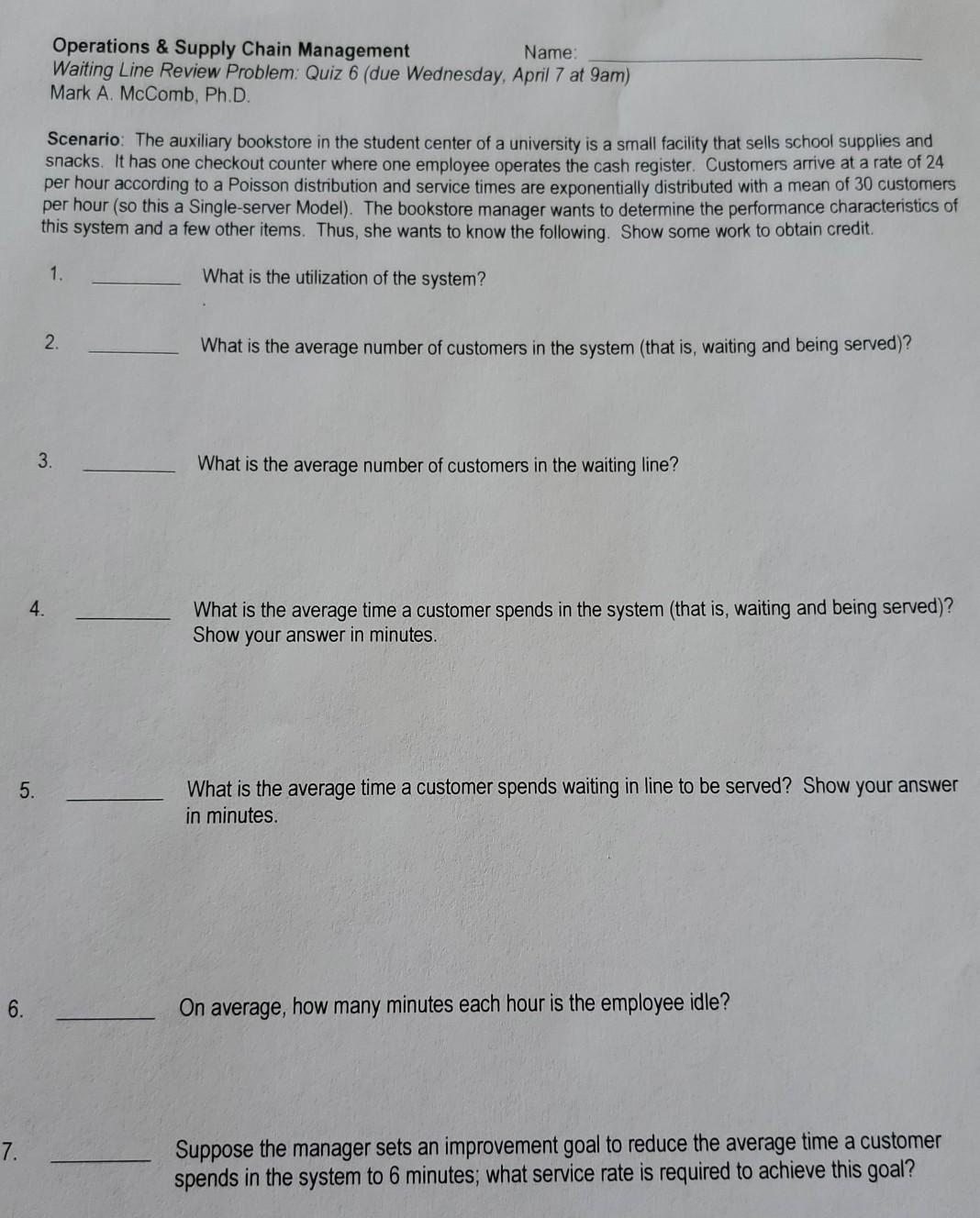 please show how to do each problem. show the