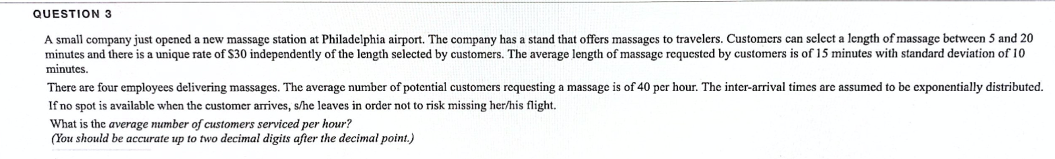 Please complete the following question showing