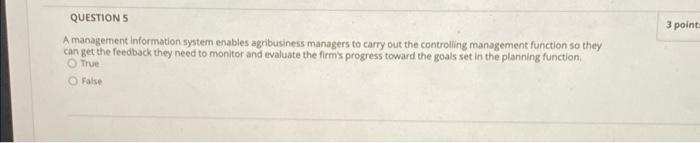 3 point QUESTIONS A management Information system