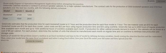 40 points Please study Chapter 4.3 Operations