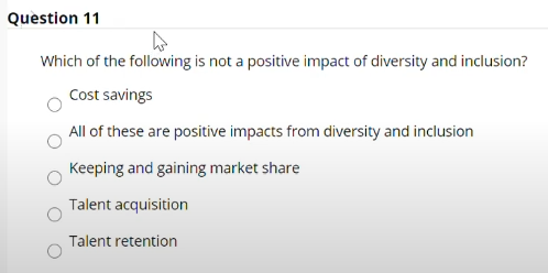 Question 11 Which of the following is not a