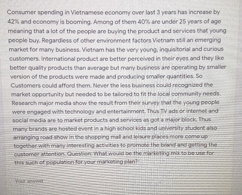 Consumer spending in Vietnamese economy over last