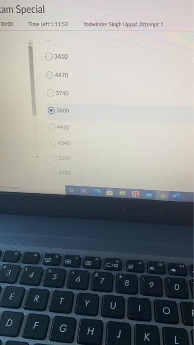 Question 4 (20 points) Consider the following