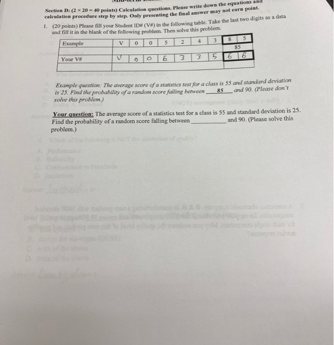 IU-LUI LLL Section D: (2 x 20 = 40 points)