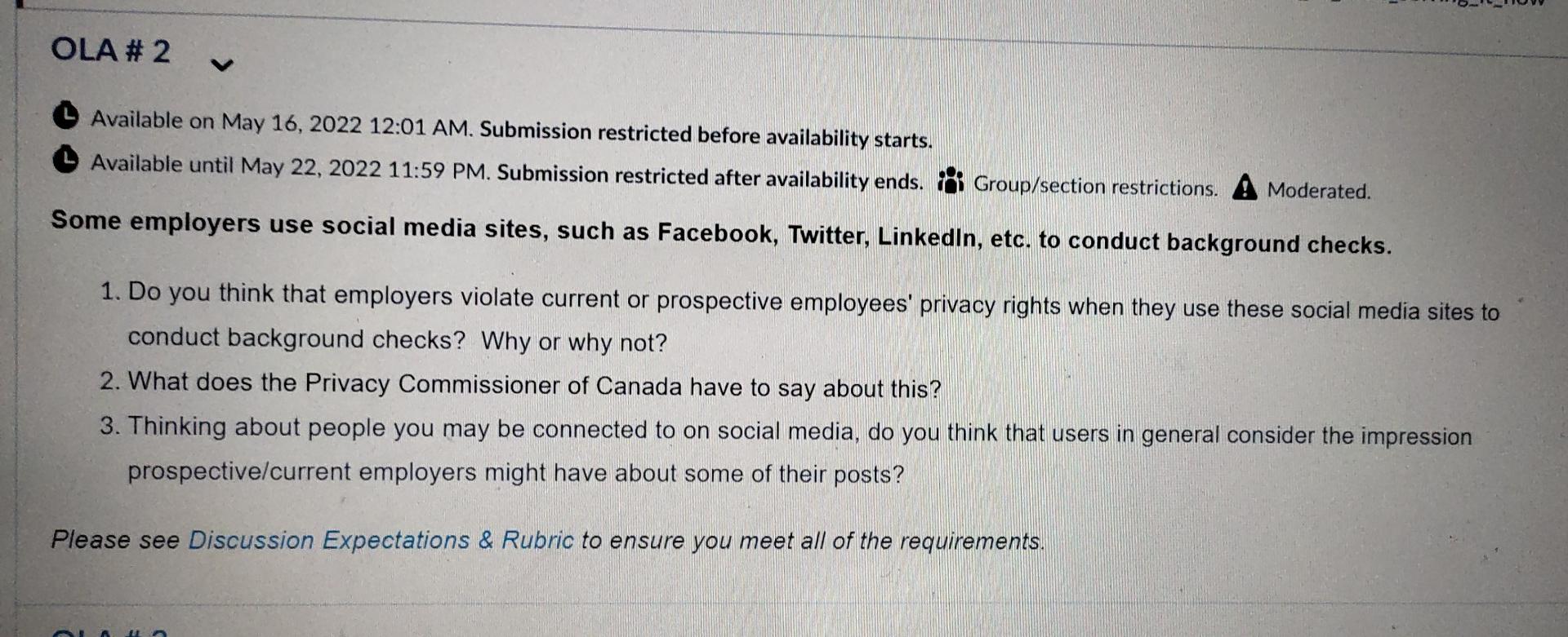 what can I post in my discussion post section for