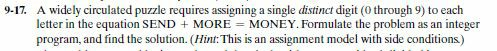 9-17. A widely circulated puzzle requires