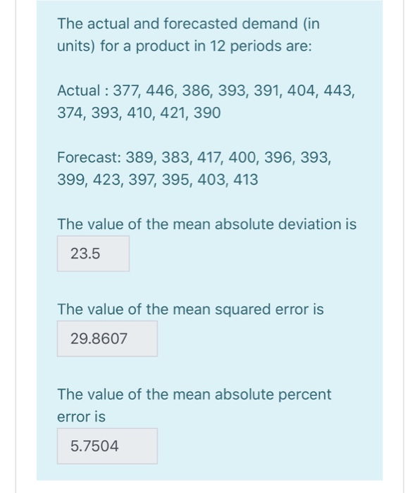 answer all 3 questions The actual and forecasted