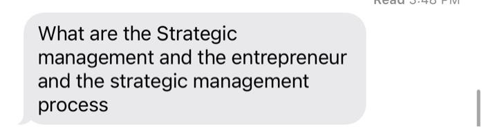 What are the Strategic management and the