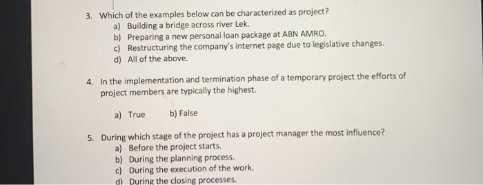 3. Which of the examples below can be