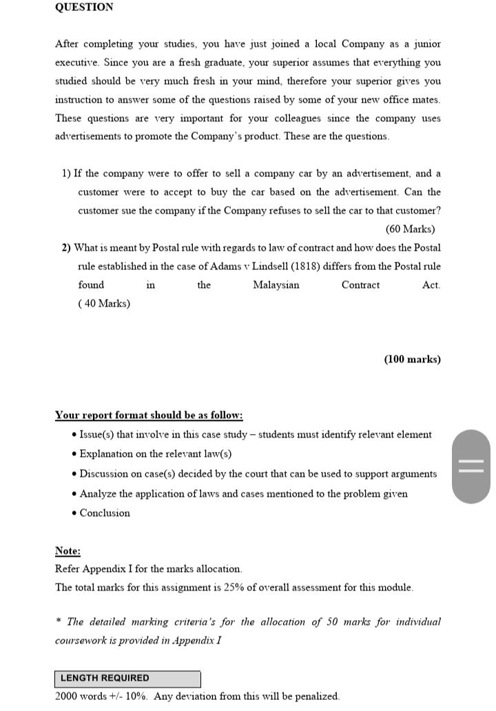 QUESTION After completing your studies, you have