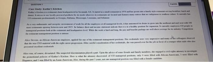 QUESTION Case Study Kathie's Kitchen Kue Kach w