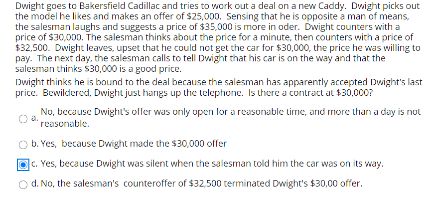 Dwight goes to Bakersfield Cadillac and tries to