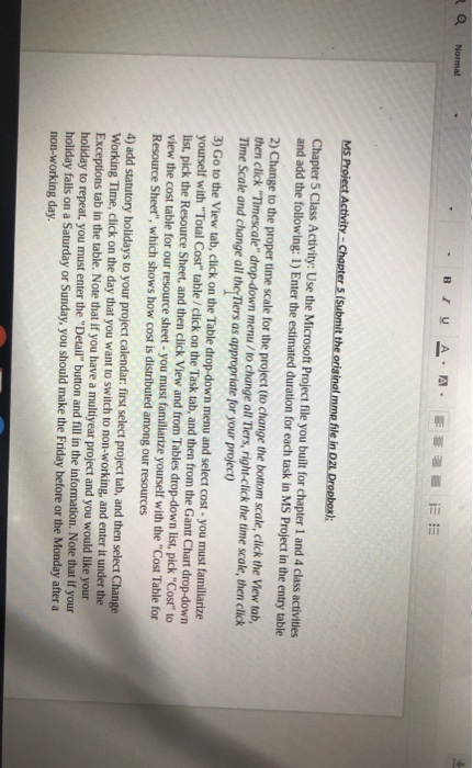 project management Norma Normal BIU A- A - MS