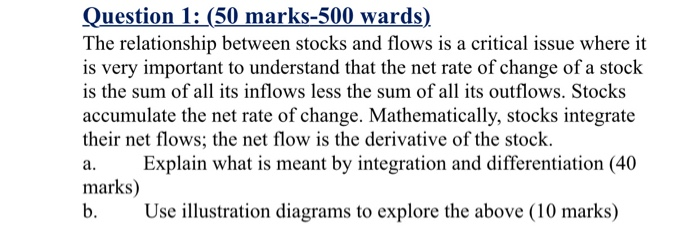 Question 1: (50 marks-500 wards). The