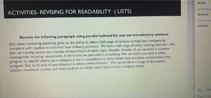 yos sir ACTIVITIES- REVISING FOR READABILITY