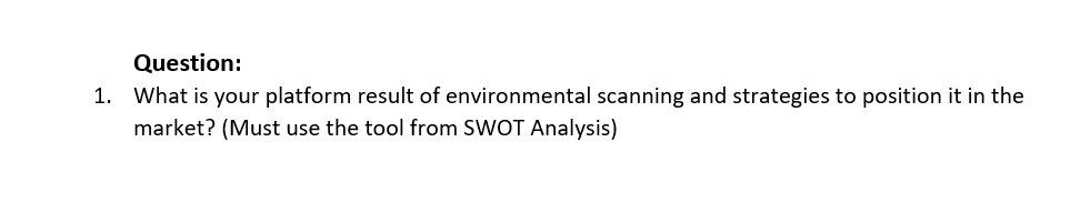 PROJECT DESCRIPTION I. BACKGROUND STUDY