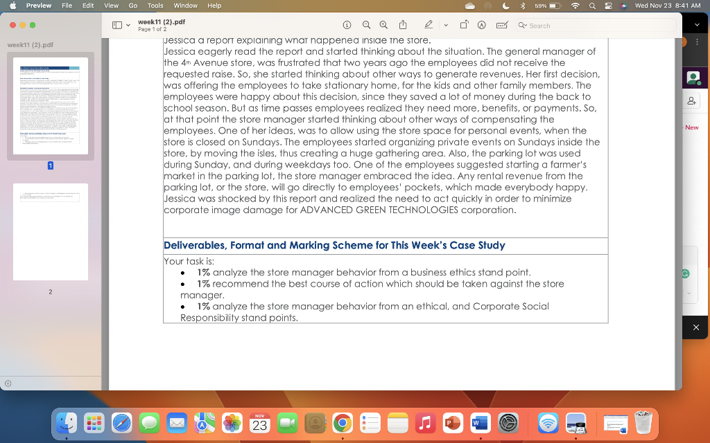 Deliverables, Format and Marking Scheme for This