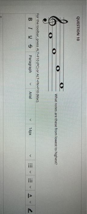 QUESTION 1 F E B What note is missing? E D C For