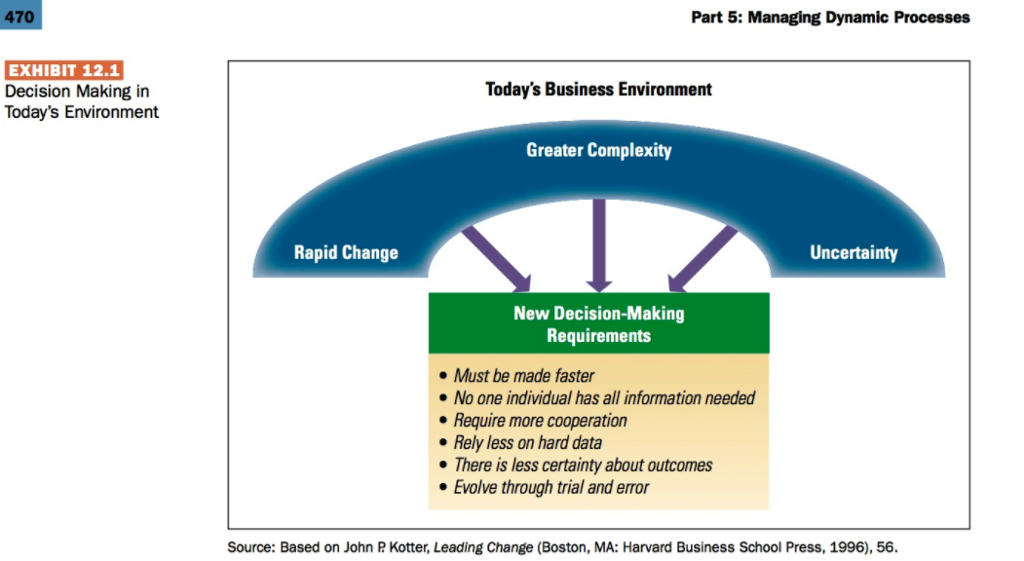 How would you make a decision to select a