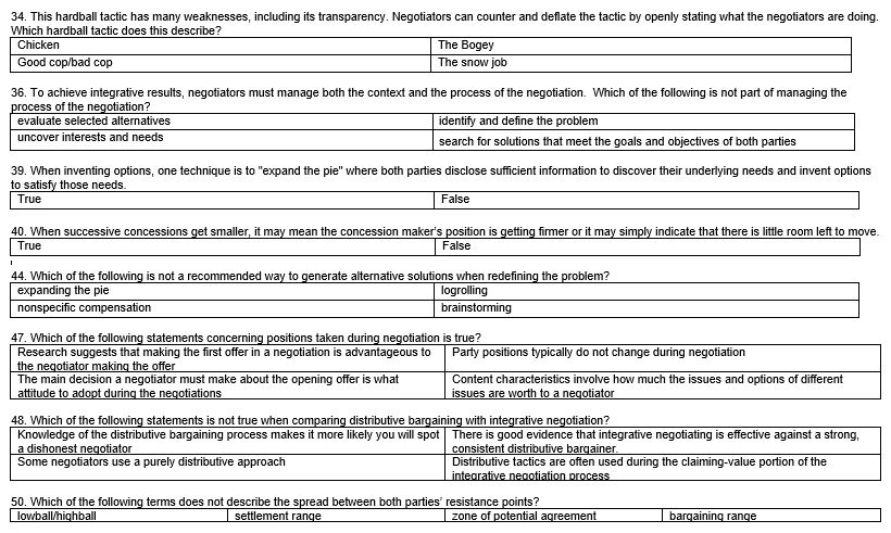 34. This hardball tactic has many weaknesses,