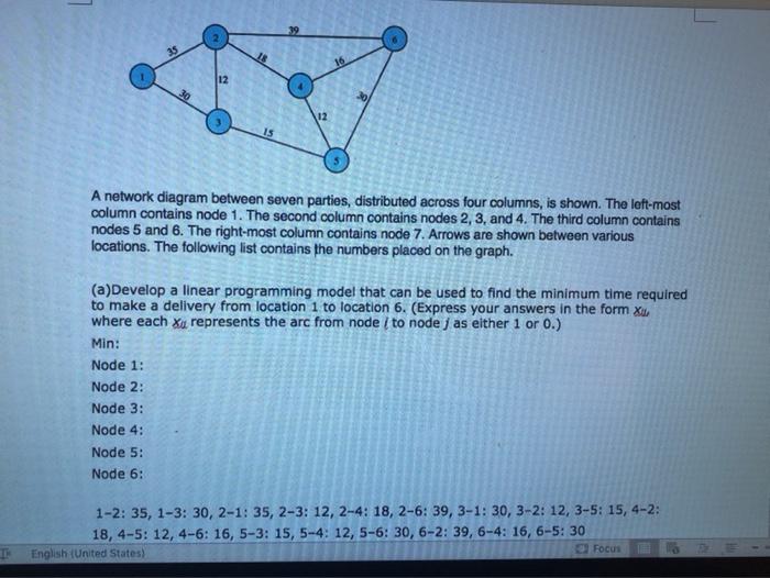 39 35 16 12 30 12 15 A network diagram between