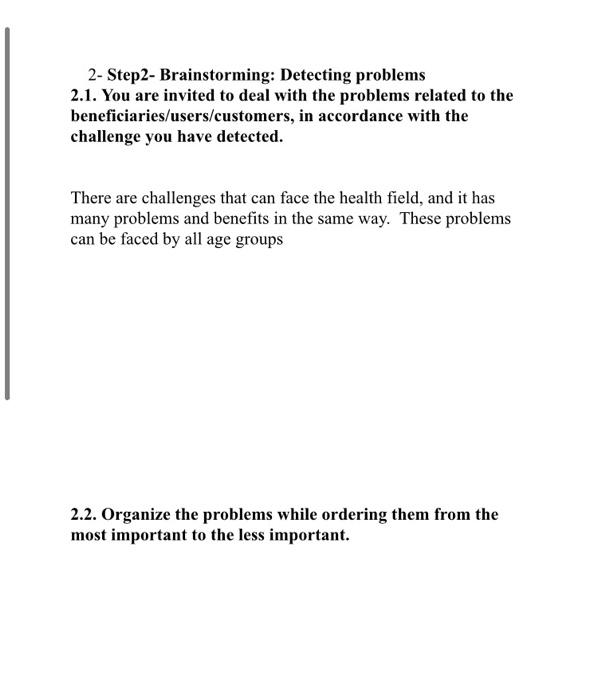 Problem; Treatment Online 1-I want problems and