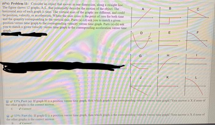 (6\%) Problem 11: Consider an object that moves