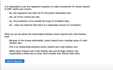 Is it reasonable to use the regression equation