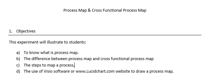 Process Map & Cross Functional Process Map 1.