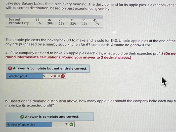 Lakeside Bakery bakes fresh pies every morning.
