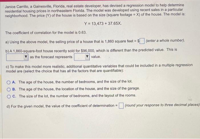 Janice Carrillo, a Gainesville, Florida, real