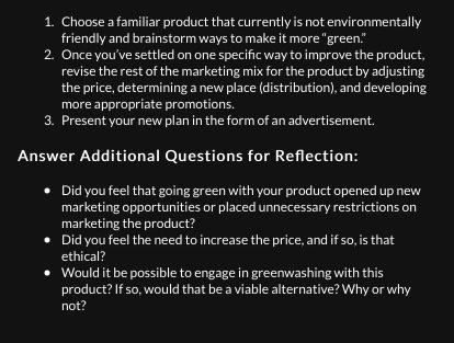 1. Choose a familiar product that currently is