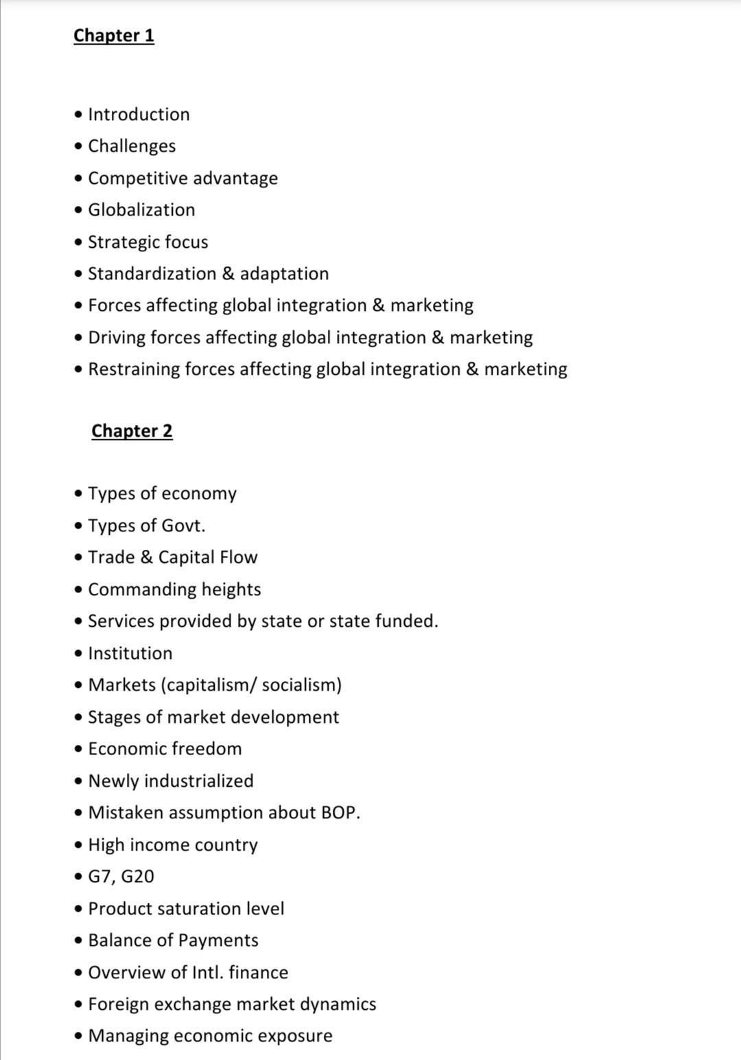 Please write about the mentioned topics in chap 1